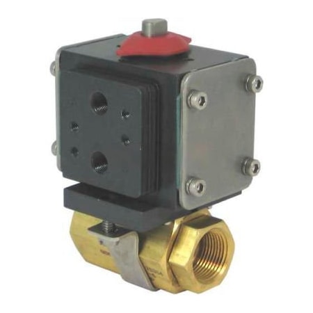 Gemini Valve Gemini Valve Brass Ball Valve W/500 Series Double-Acting Pneumatic Actuator, 1/2" 1/2 86M-1-RT-6-A512D-PMK-2-A510